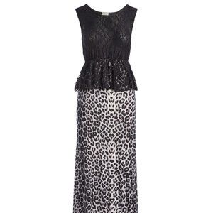 NWT Jon & Anna Leopard and lace pop over maxi - Medium